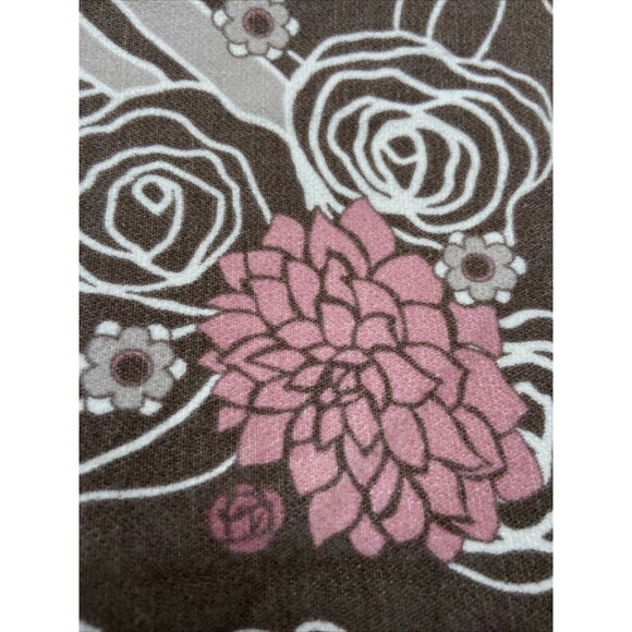 Ann Taylor Loft Sz 12 Skirt Cotton Velour Pink Tan Floral Pockets Short Print - Picture 9 of 9